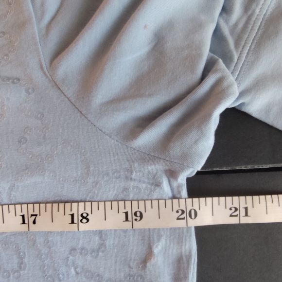 NWOT Sunset Rd. Blue Sequins Blouse Size Large - Picture 10 of 12